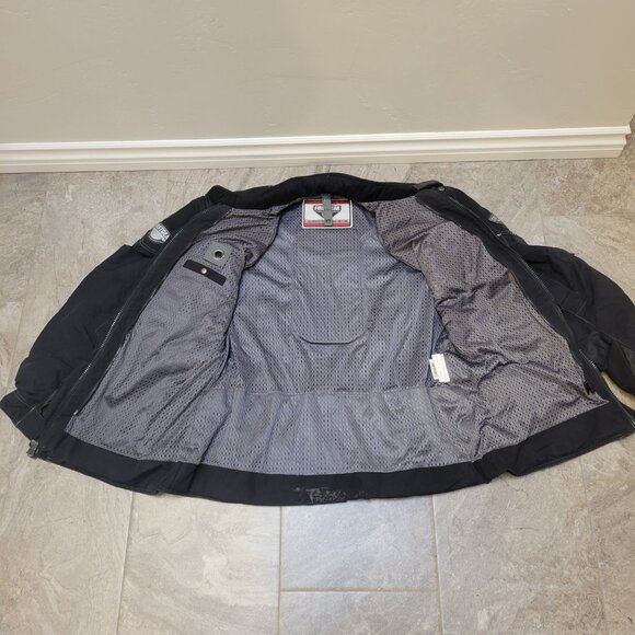 FirstGear Kilimanjaro Hypertex Mens Size XL Black Motorcycle Biker Padded Jacket - Picture 3 of 13